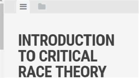A Resource For Educators Introduction To Critical Race Theory Course