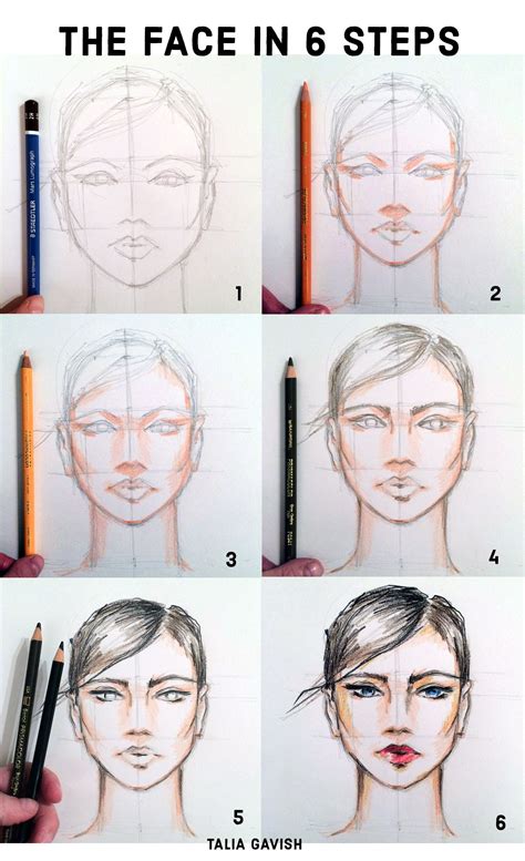 How To Color The Fashion Face In 6 Steps Fashion Illustration