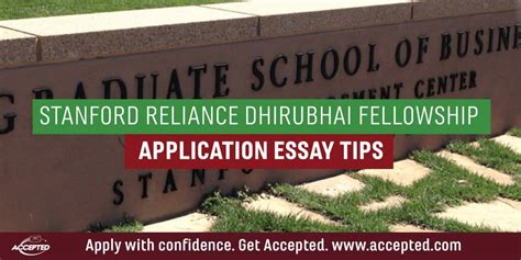 Stanford Reliance Dhirubhai Fellowship For Indian Applicants Accepted