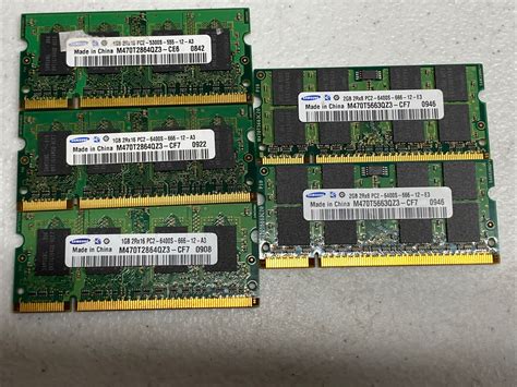 Lot Of 2 Samsung 2gb 2rx8 Pc2 6400s 666 12 E3 Ddr2 Ram M470t5663qz3 Cf7