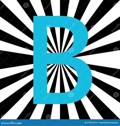 Letter B Of The Alphabet Made With Light Blue And A White And Black