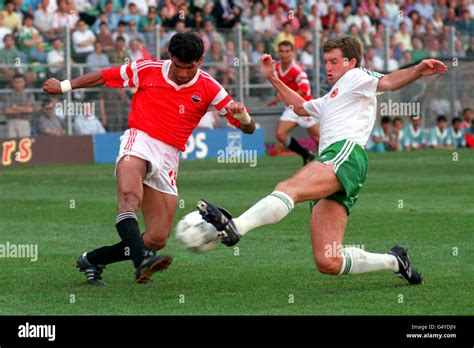 Soccer World Cup Italia Group F Egypt V Ireland Hi Res Stock