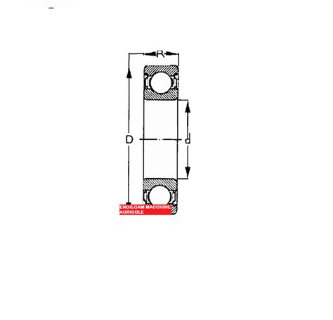 CUSCINETTO RADIALE A SFERE FAG 6205 2RS 25X52X15mm ENOILGAM RICAMBI E