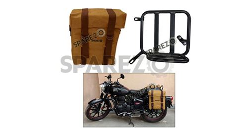 Royal Enfield Classic Reborn 350cc Desert Color LH Military Pannier Bag