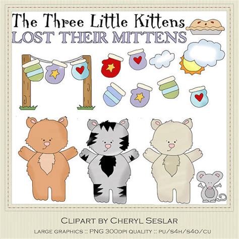 Three Little Kittens Nursery Rhyme Printables