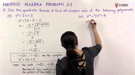 Complex Roots Of Polynomials Youtube