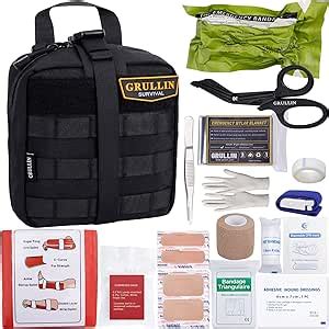 GRULLIN IFAK Trauma Kit Tactical MOLLE Notfall Erste Hilfe Kit