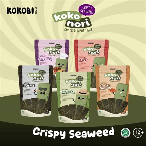 Jual KOKOBI Koko Nori Crispy Seaweed SNACK RUMPUT LAUT HALAL NO MSG