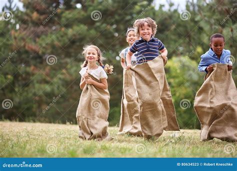 Kids Sack Race Having Photos - Free & Royalty-Free Stock Photos from Dreamstime