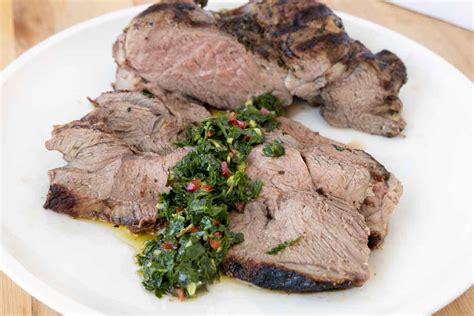 Grilled Boneless Leg Of Lamb With Chimichurri Sauce Chef Dennis