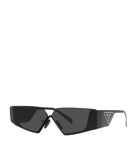 Mens Prada Black Rectangle Sunglasses Harrods Uk