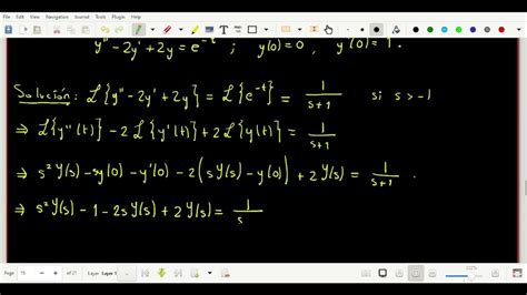 M Todo De La Transformada De Laplace Ejemplos Youtube