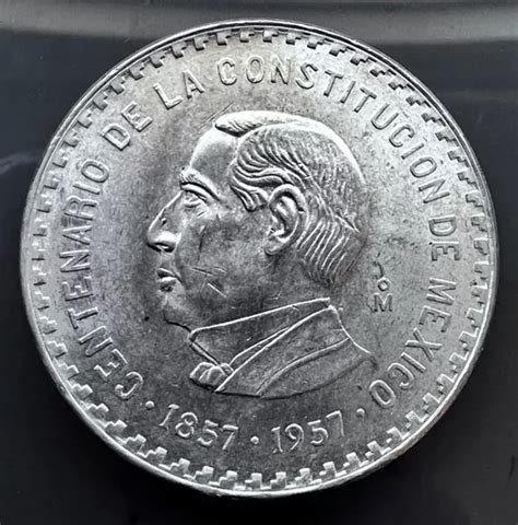 Moneda Plata Pesos Ju Rez Aniversario De La Constitu Env O Gratis