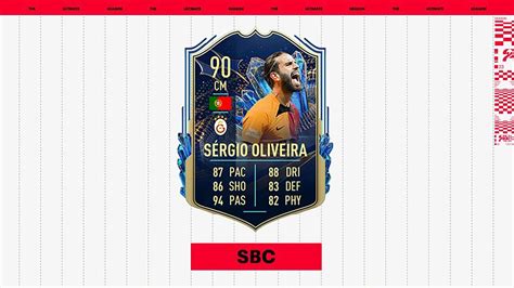 Fifa Sbc Sergio Oliveira Tots Annunciata La Carta Team Of The