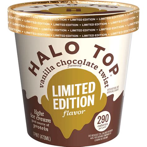 Halo Top Raspberry White Chip Light Ice Cream Pint 16 Fl Oz Frozen