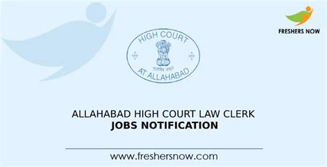 Allahabad High Court Law Clerk Jobs Notification 2023