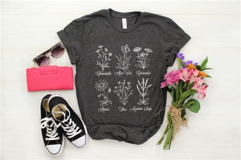 Plants T Shirt Herbs T Shirt Botanical Plant T Shirt Etsy