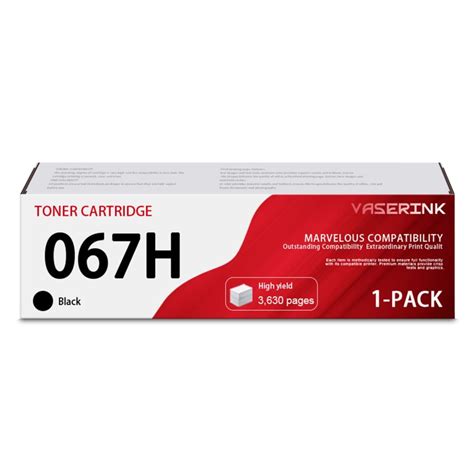 067H 067 Black Toner Cartridge, High Capacity, Replacement for Canon ...