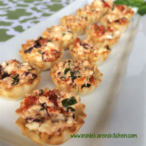 Mediterranean Stuffed Phyllo Cups Inside Karen S Kitchen