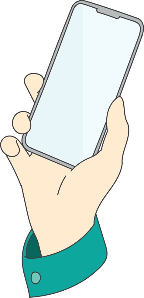 Hand Holding Smartphone With Blank Screen Vector Art At Vecteezy