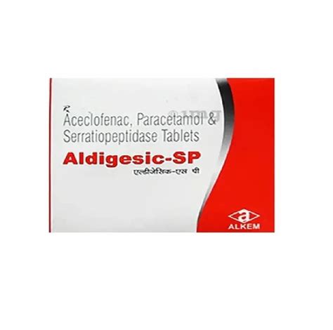 Aldigesic Sp Tablets Composition Aceclofenac Mg Paracetamol