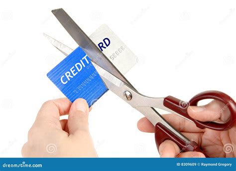 Cutting Up A Credit Card Stock Image Image Of Broke Destroy 8309609