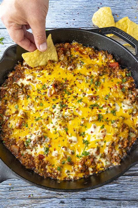 One Pan Chili Cheese Dip Recipe Chili Pepper Madness