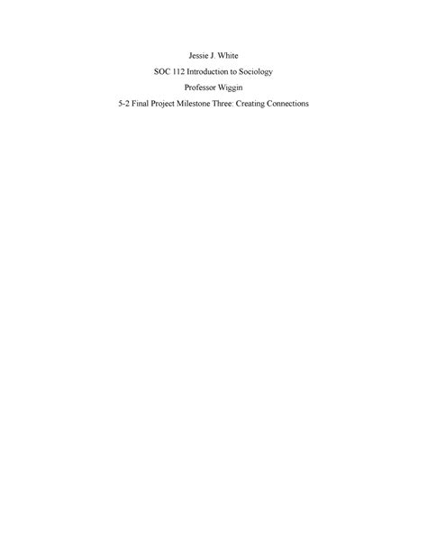 5 2 Final Project Milestone Three Creating Connections Jessie J