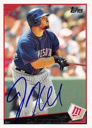 Jason Kubel Autographed Baseball Card Minnesota Twins Topps