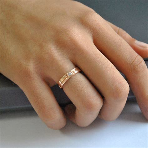 14k Gold Couple His And Her Wedding Band Ring Set Bride Groom Wedding