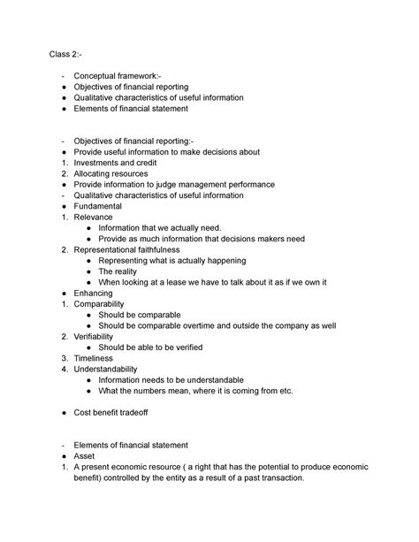 Mgt220 Notes For Class 2 And 3 Class 2 Conceptual Framework