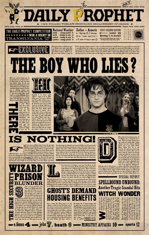 Bakıda almaq Harry Potter Newspaper poster craft Alinino az