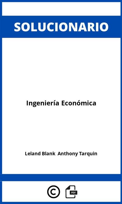 Solucionario Ingeniería Económica