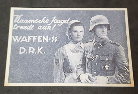 Nazi Germany Third Reich Nsdap Propaganda Postcard Waffen Ss Red Cross