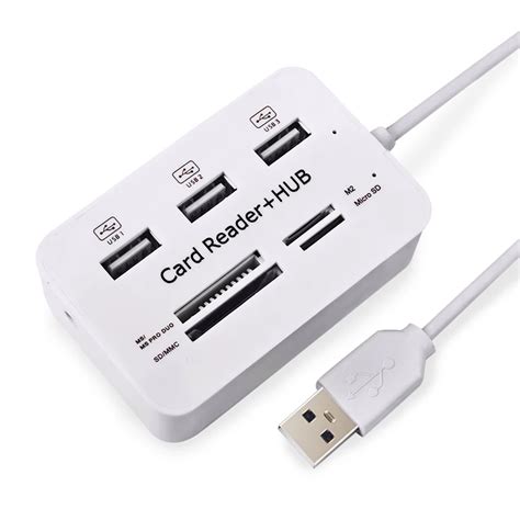 Multi Usb Hub 20 3 Ports With Card Reader Usb Splitter 480mbps Usb Combo All In One For Msm2