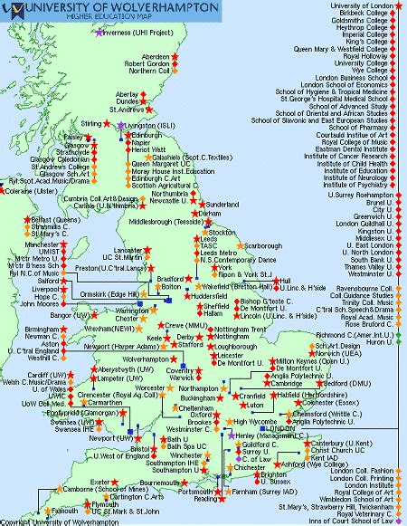 Map Of United Kingdom Showing Universities 2898 | Hot Sex Picture