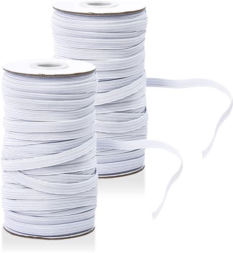 Amazon.com: Flat Elastic Band for Sewing, 1/4"100 Yards High Elasticity ...