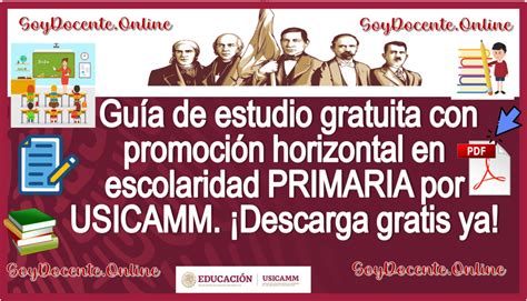 Guía de estudio gratuita con promoción horizontal en escolaridad