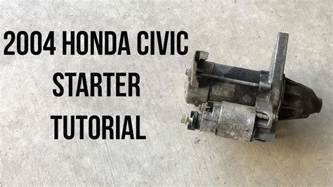 How To Replace A Starter On A Honda Civic Starter Honda