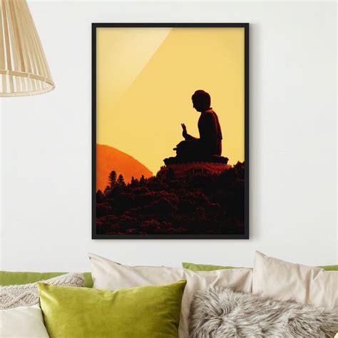 Resting Buddha Bild Mit Rahmen Im Hochformat Bilderwelten