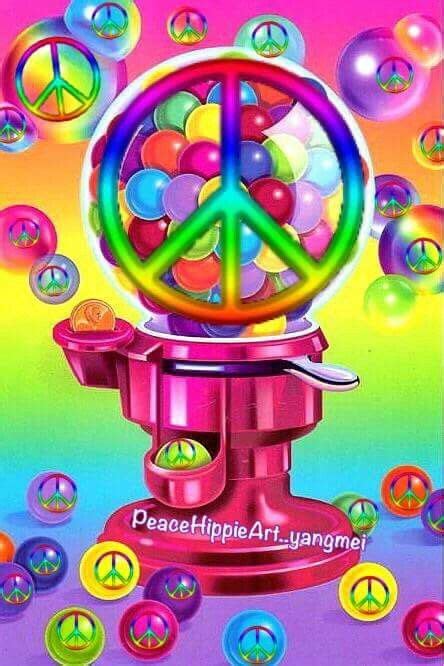 A Peace Sign On Top Of A Water Fountain Filled With Soap Bubbles And