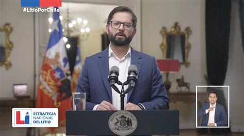 Presidente Gabriel Boric Present La Estrategia Nacional Del Litio