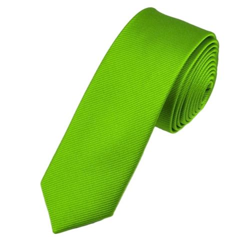 Plain Lime Green Silk Skinny Tie From Ties Planet Uk