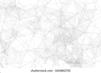 White Background Points Connected By Lines Stock Vector Royalty Free