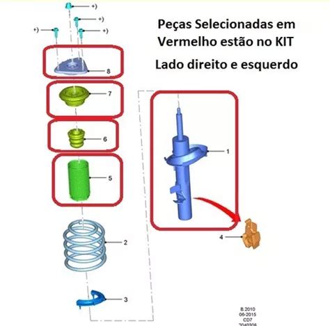 Kit Suspen O Dianteiro Focus Amortecedor Batentes Parcelamento