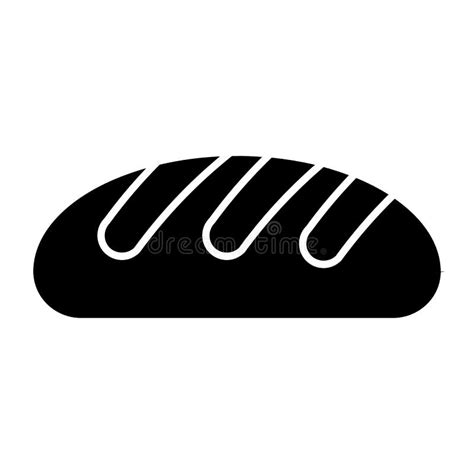 Wheat Bread Thin Line Icon Loaf Vector Illustration Isolated On White