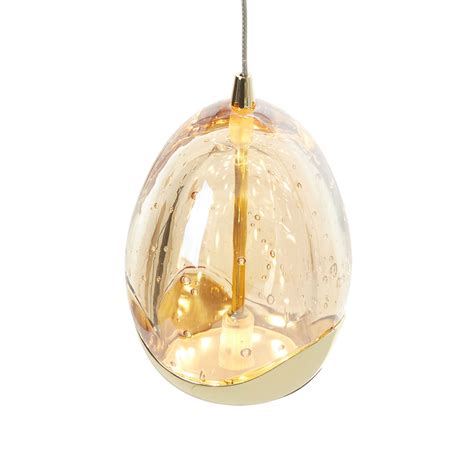 L Mpara Colgante Led Rocio Luces Redonda Metal Cristal Dorado