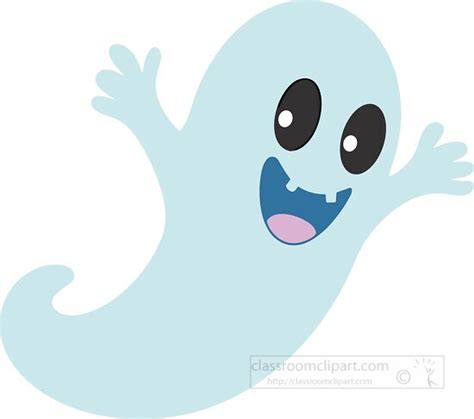 Halloween Clipart Cute Smiling Halloween Ghost