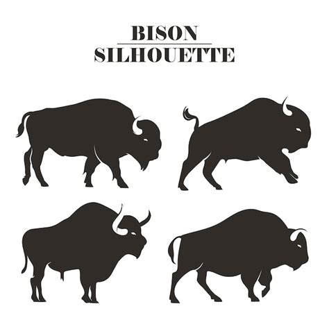 Premium Vector Bison Vector Silhouette