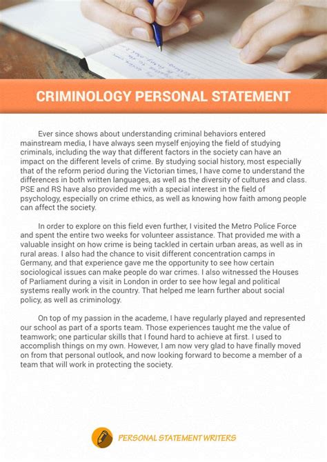 Don T Know How To Write A Criminology Personal Statement Visit Us At Person